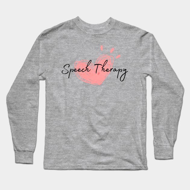 Speech Therapy Heart Long Sleeve T-Shirt by Daisy Blue Designs